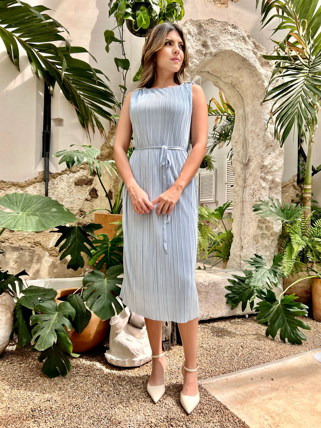 Vestido babyblue midi