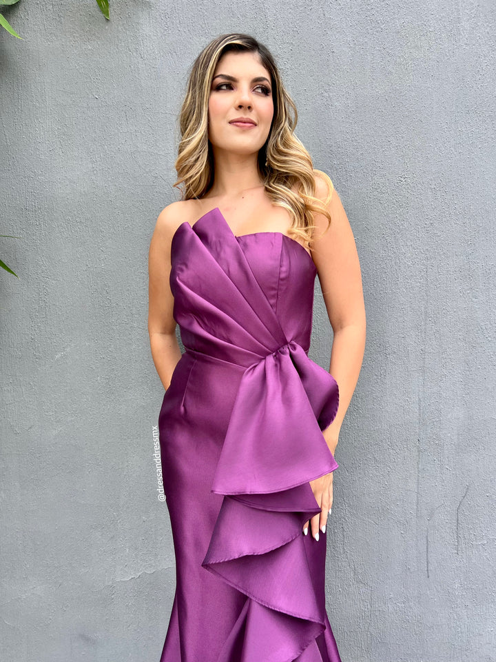 Vestido uva volantes