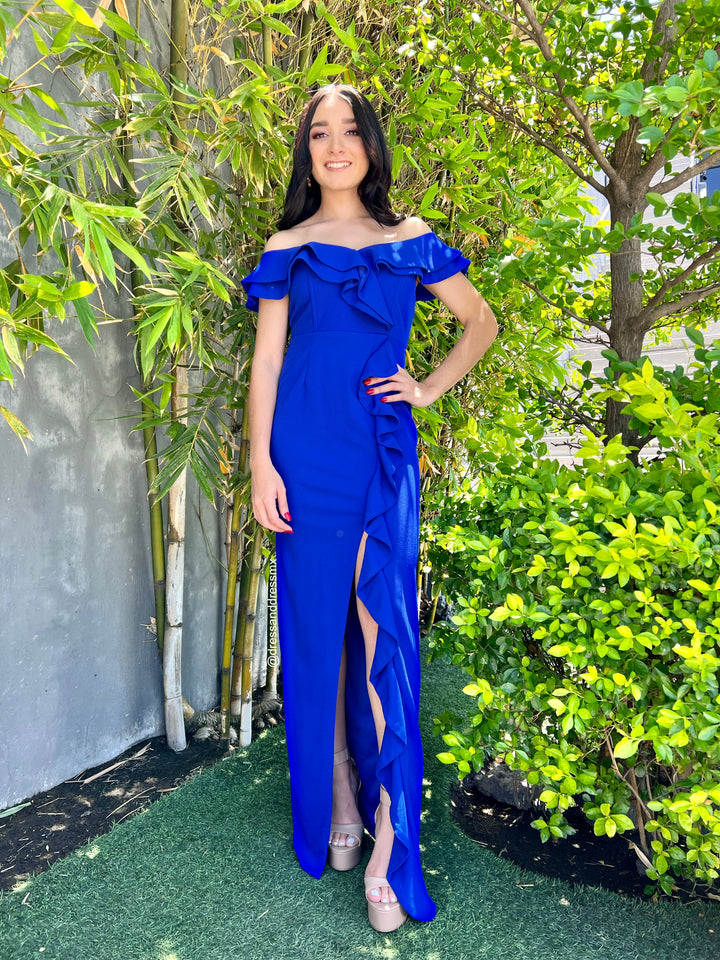 Vestido royal offshoulder