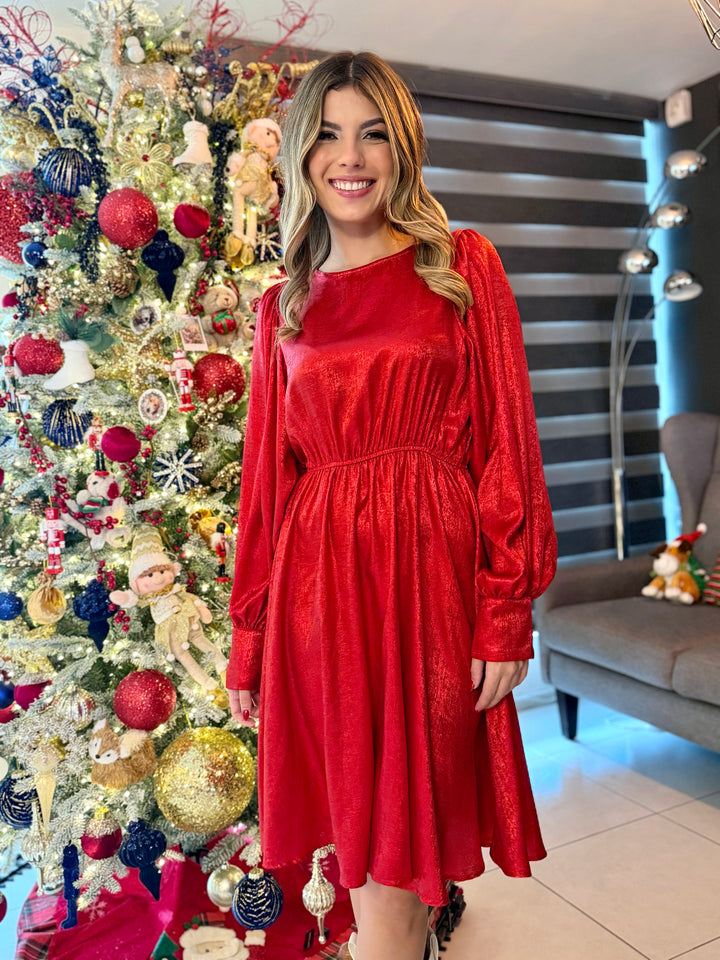 Vestido rojo olgado