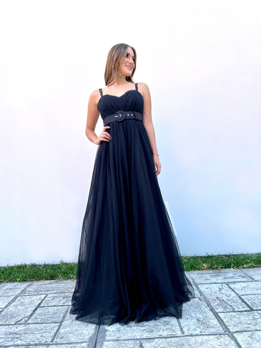 Vestido línea A negro