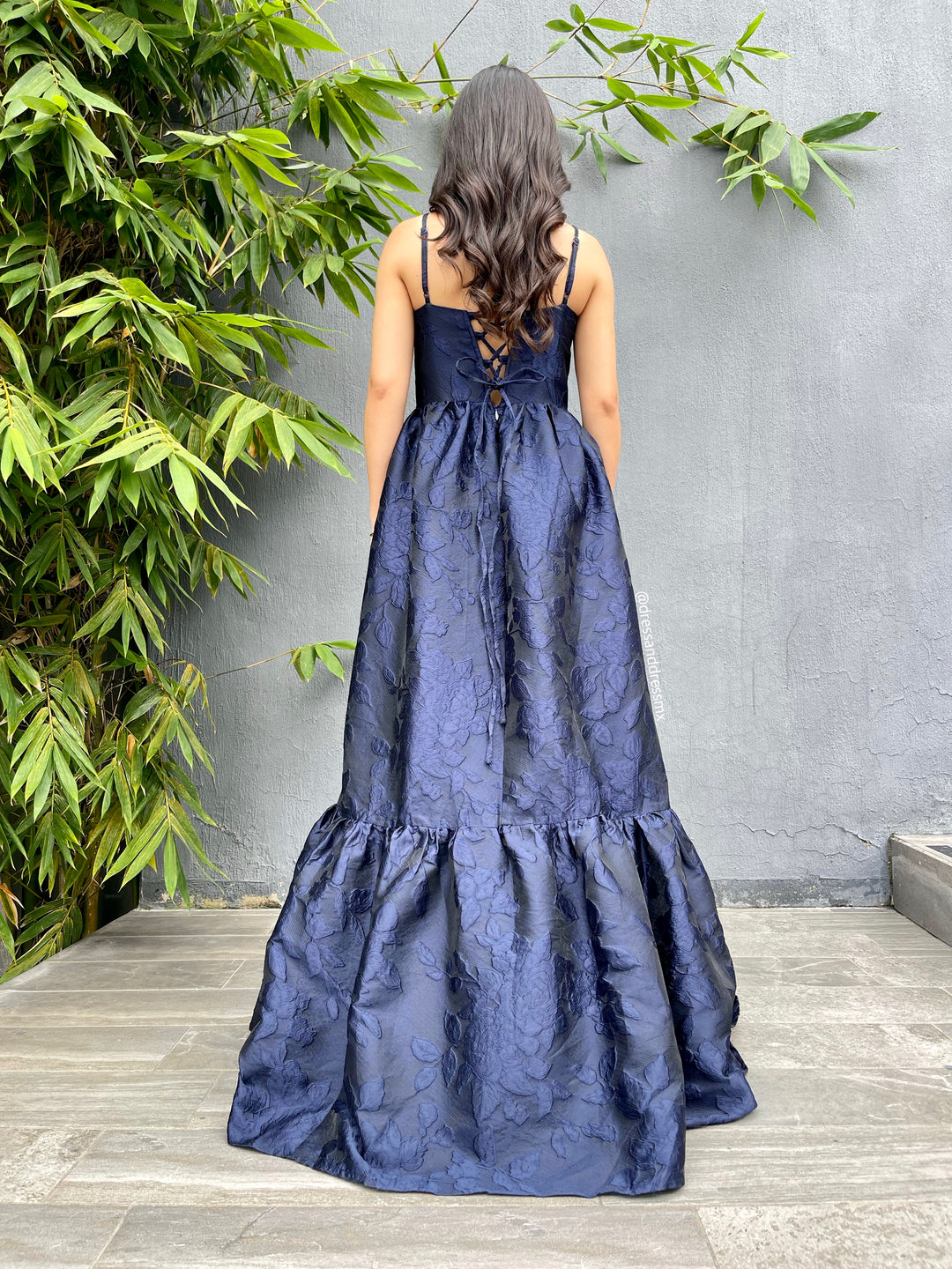 Vestido navy bustier