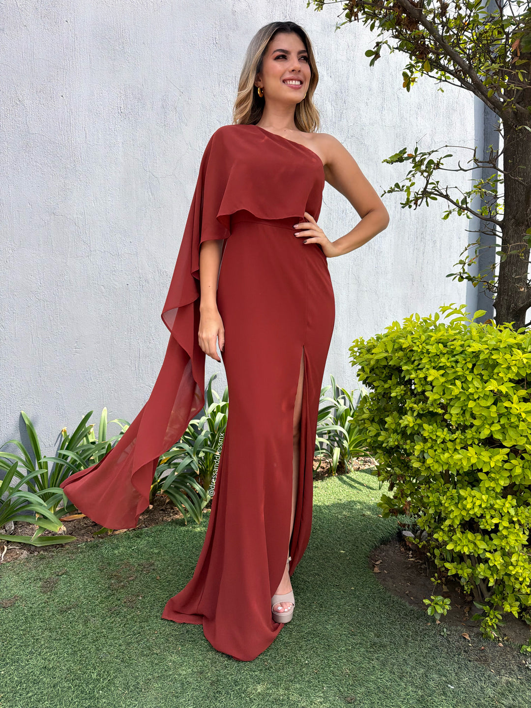 Vestido Camila Terracota