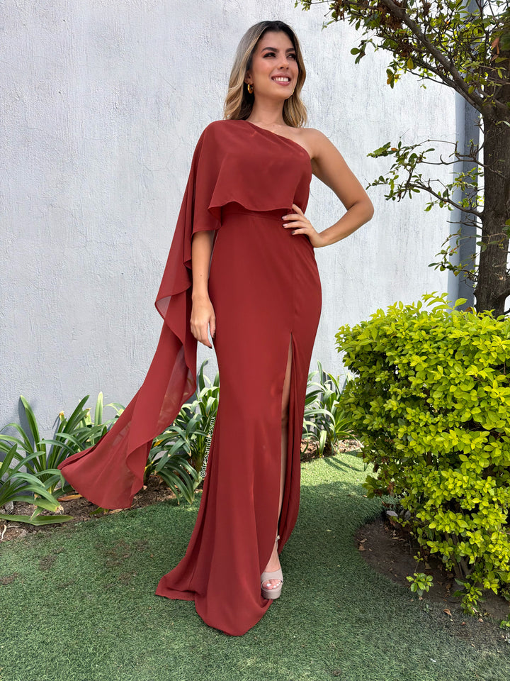 Vestido Camila Terracota