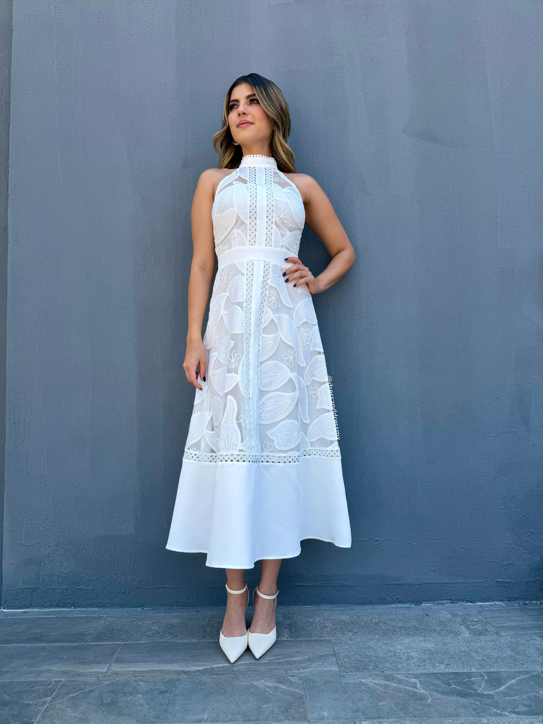 Vestido blanco halter