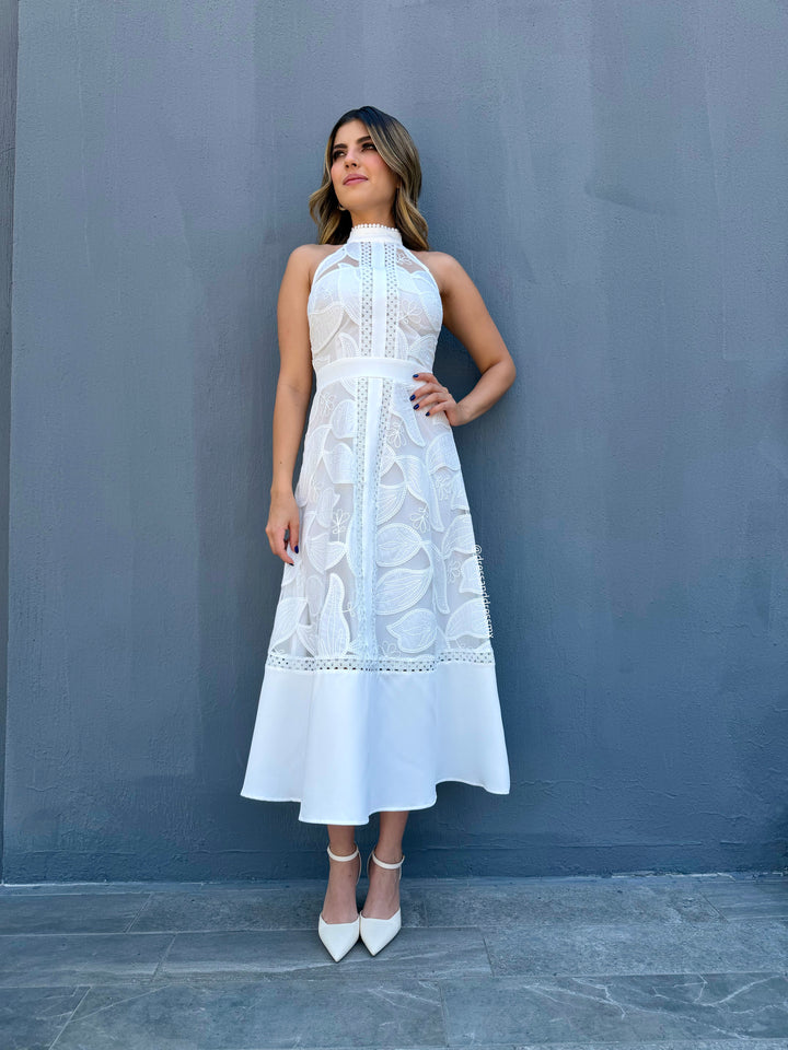 Vestido blanco halter