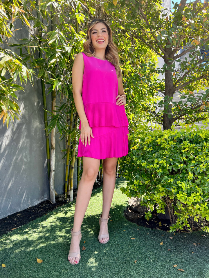 Vestido rosa magenta