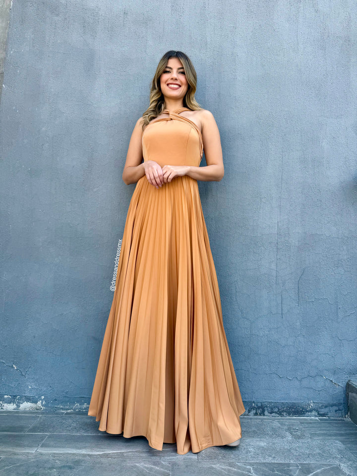 Vestido amarillo mostaza