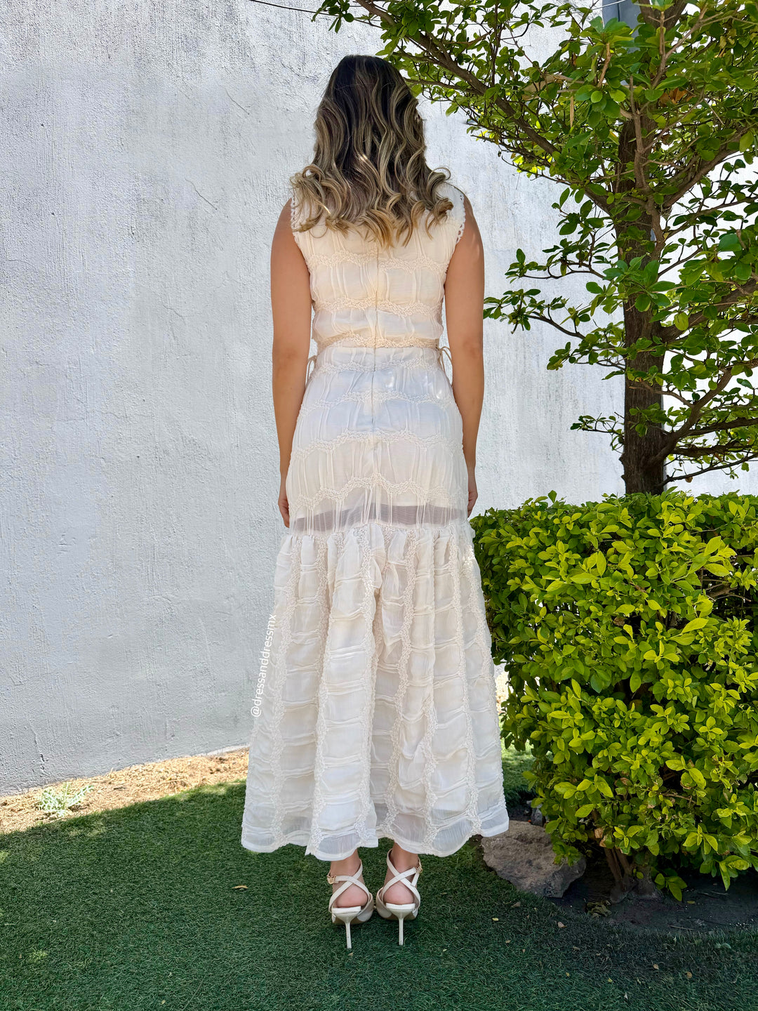 Vestido midi listones