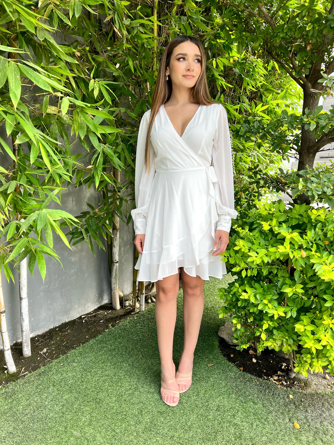 Vestido blanco envolvente
