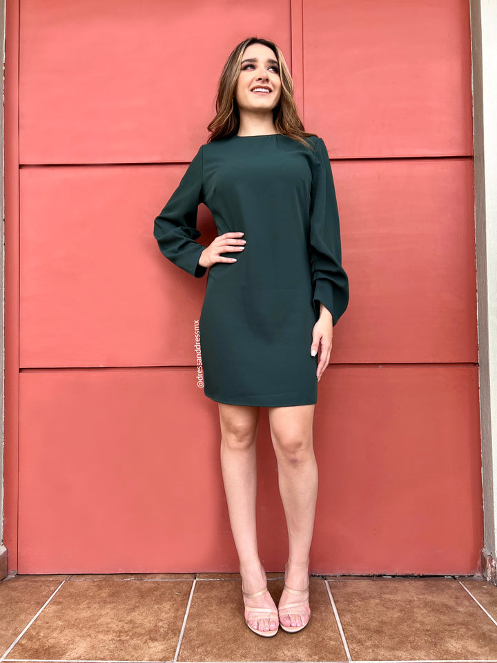 Vestido verde obscuro