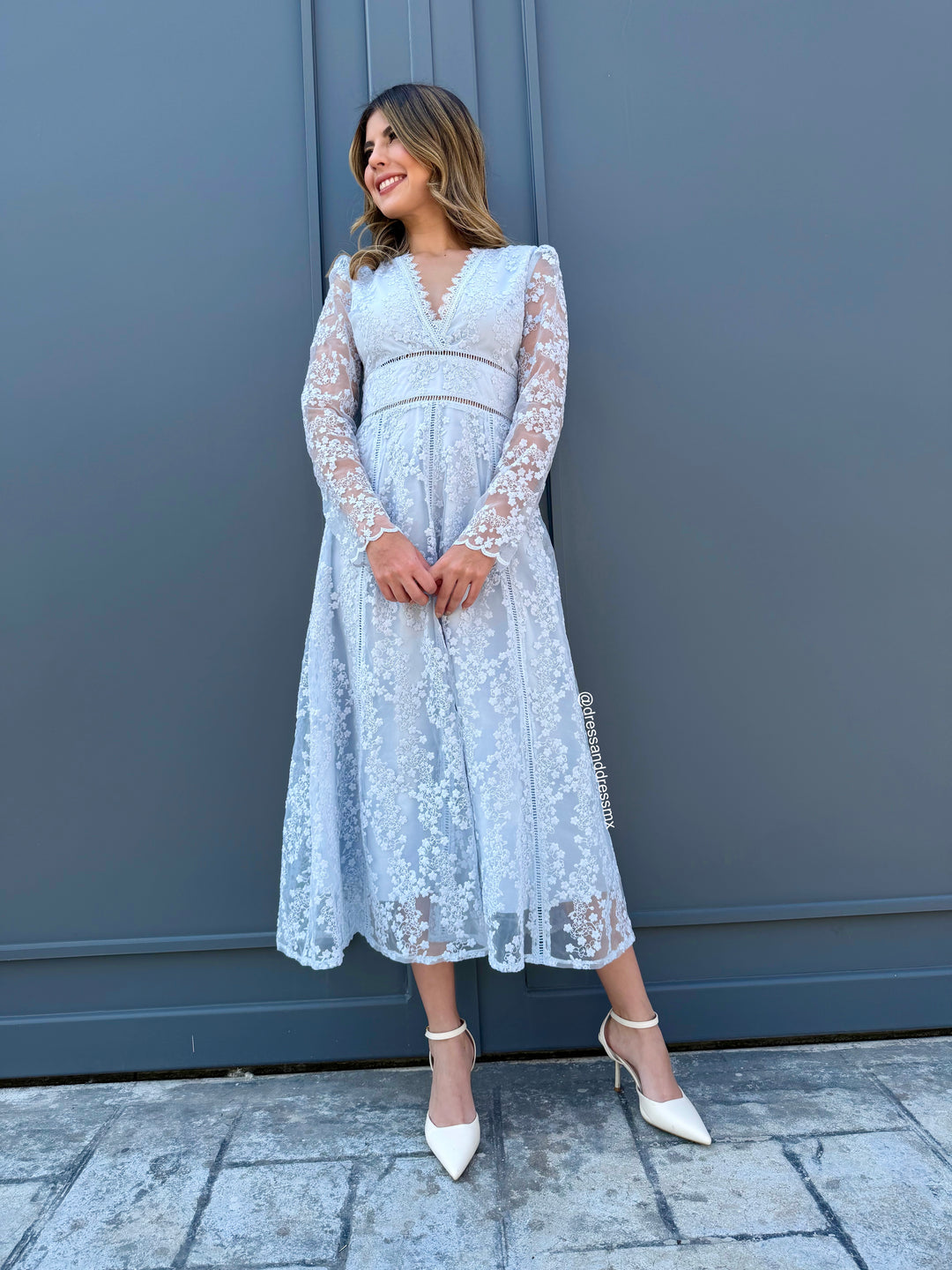 Vestido azulito manga larga