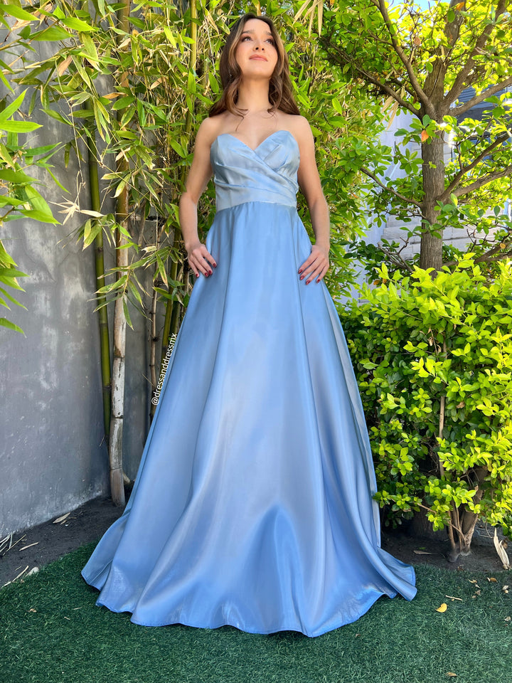 Vestido azulito línea A