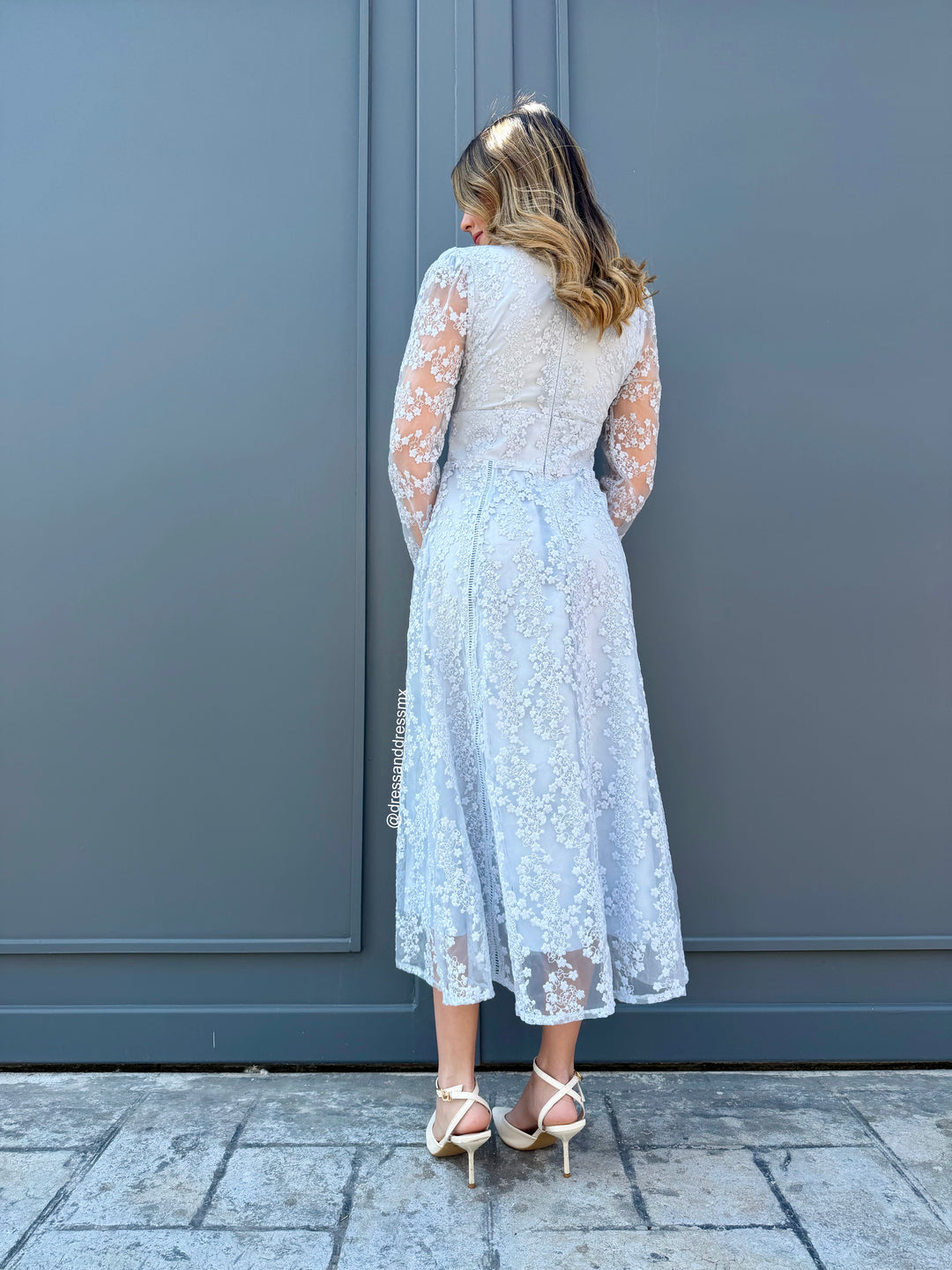 Vestido azulito manga larga