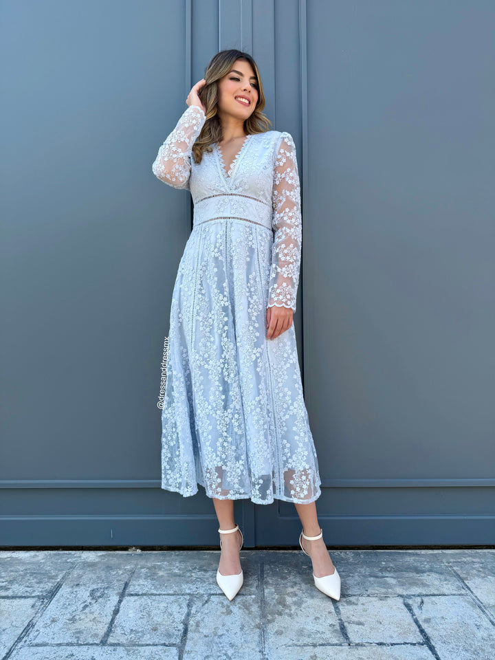 Vestido azulito manga larga