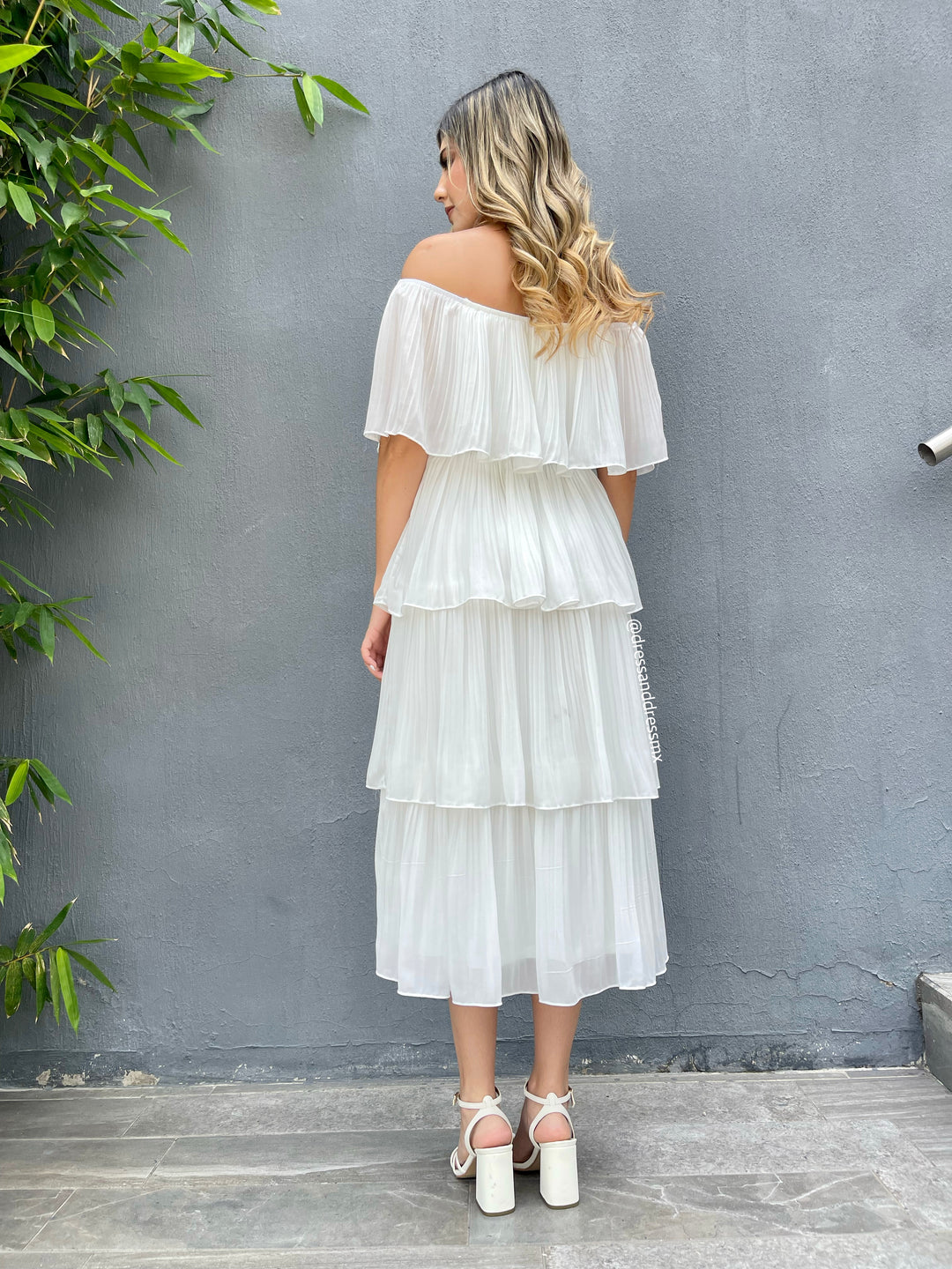 Vestido blanco offshoulder