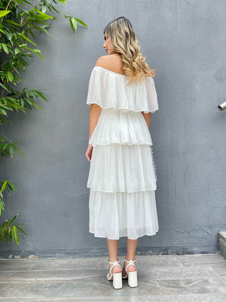 Vestido blanco offshoulder