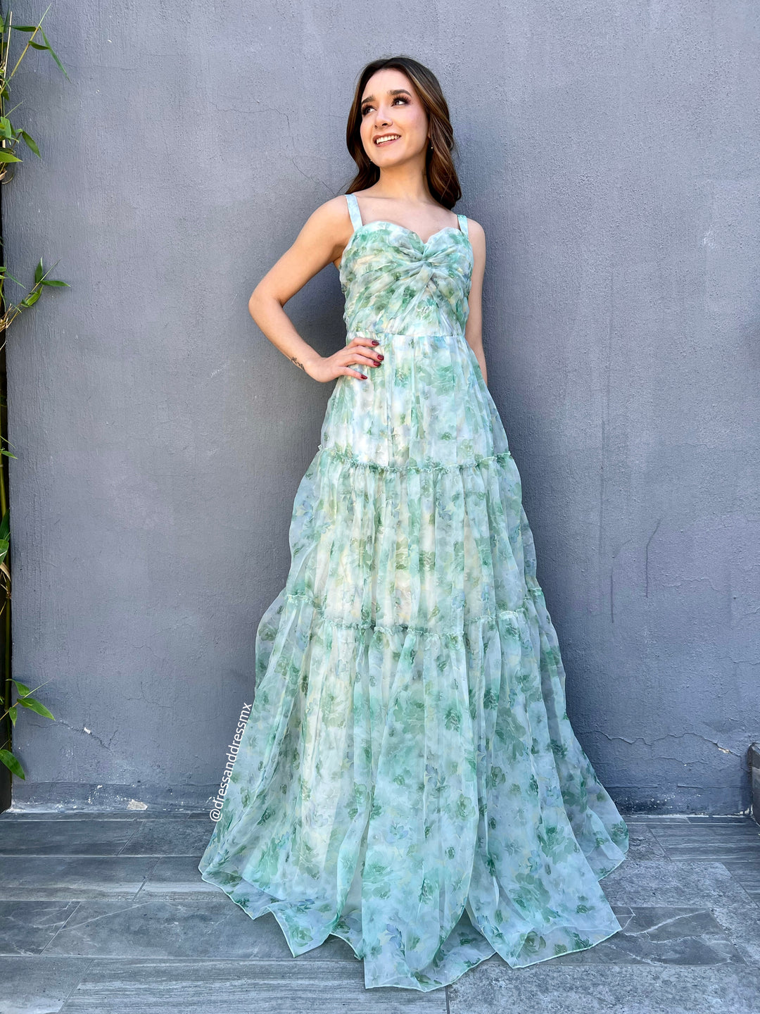 Vestido estampados verdes