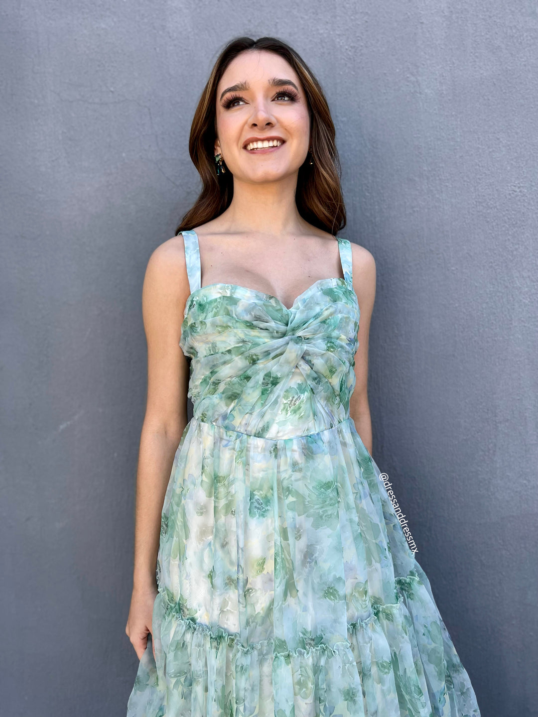 Vestido estampados verdes