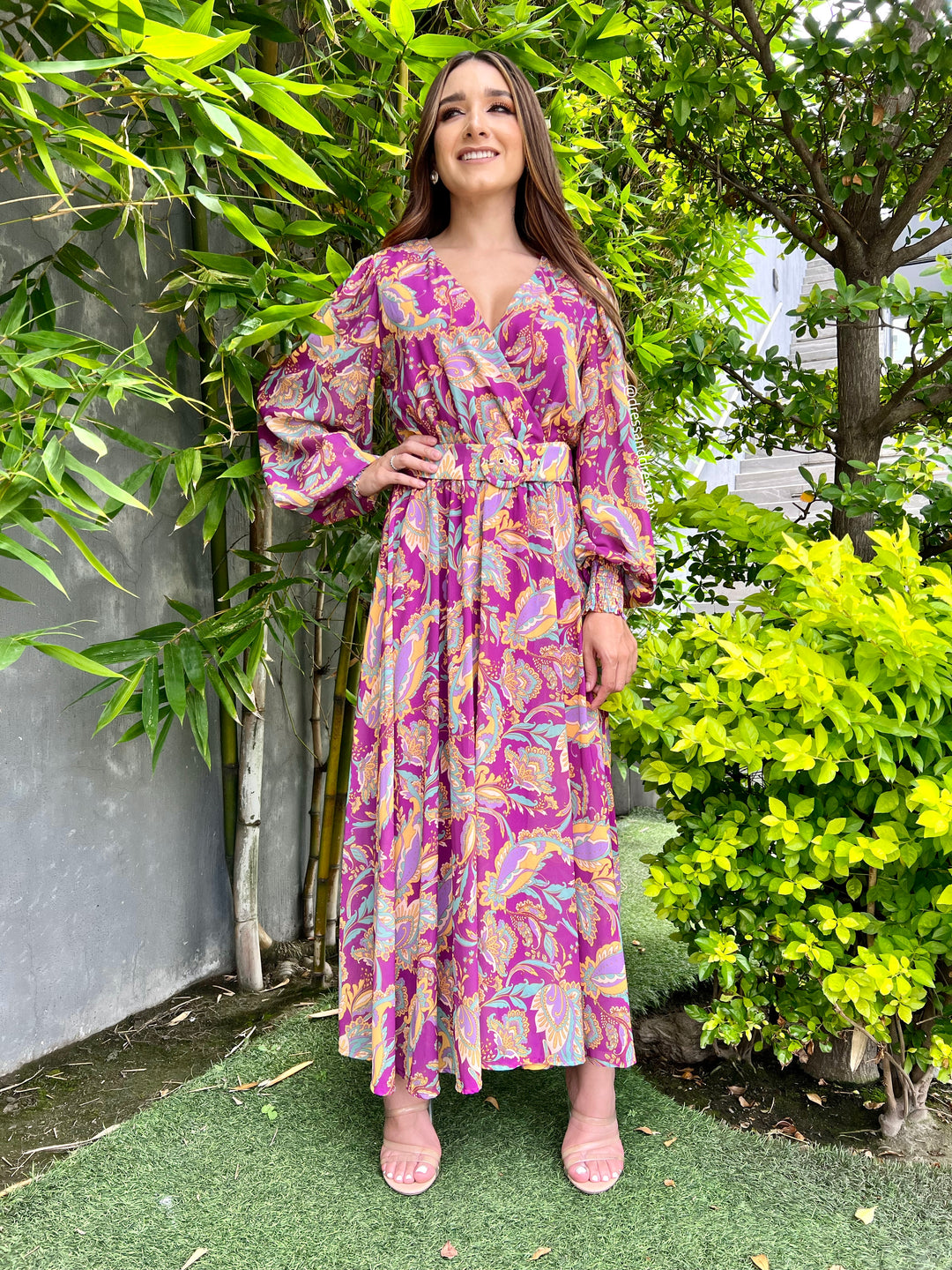 Vestido estampado multi