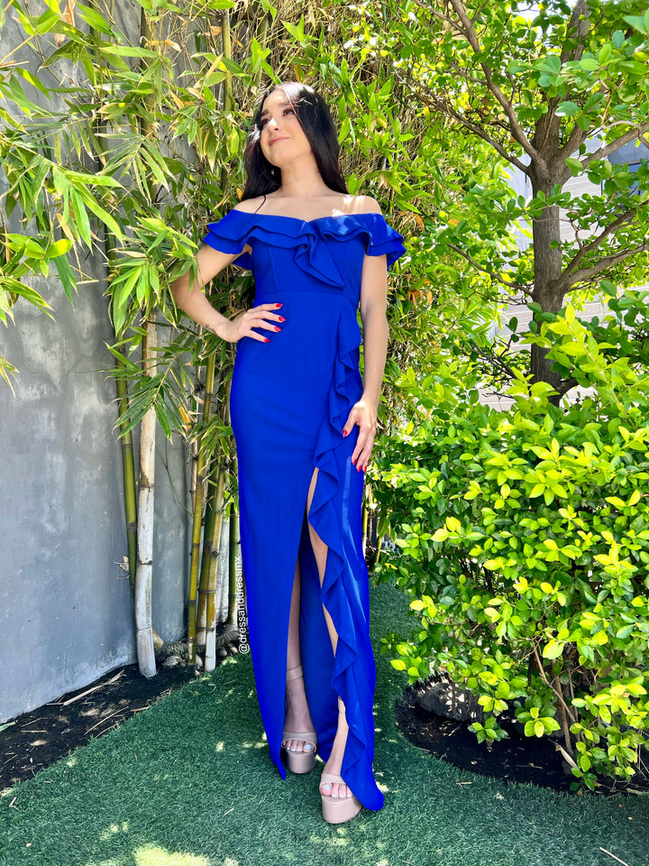 Vestido royal offshoulder