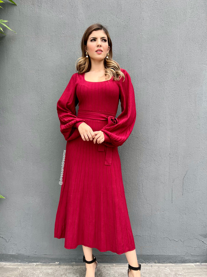 Vestido rojo midi