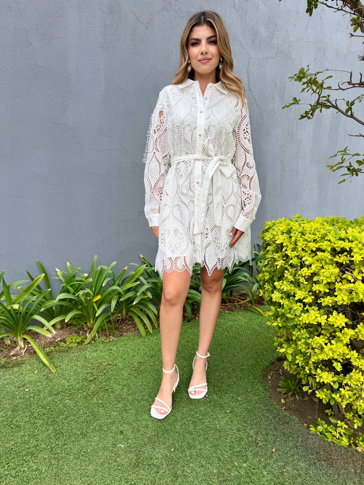 Vestido camisero blanco