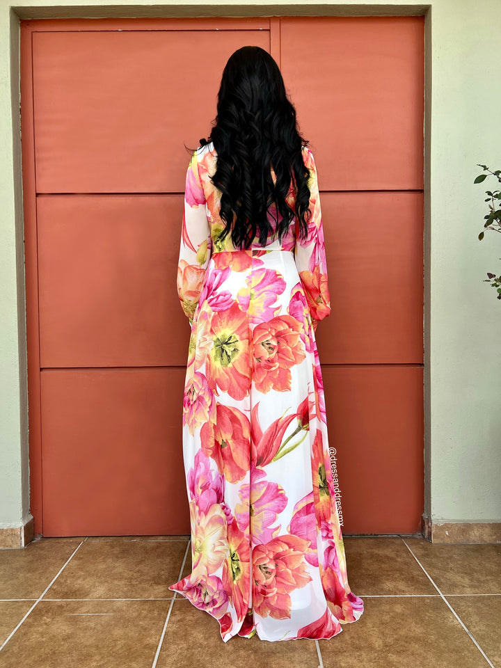 Maxivestido floreado