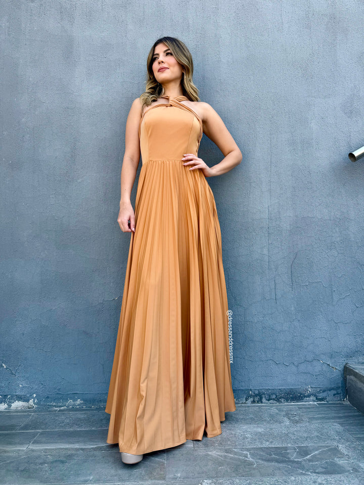 Vestido amarillo mostaza