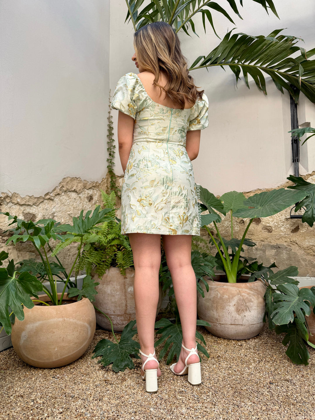 Vestido verdesito estampado