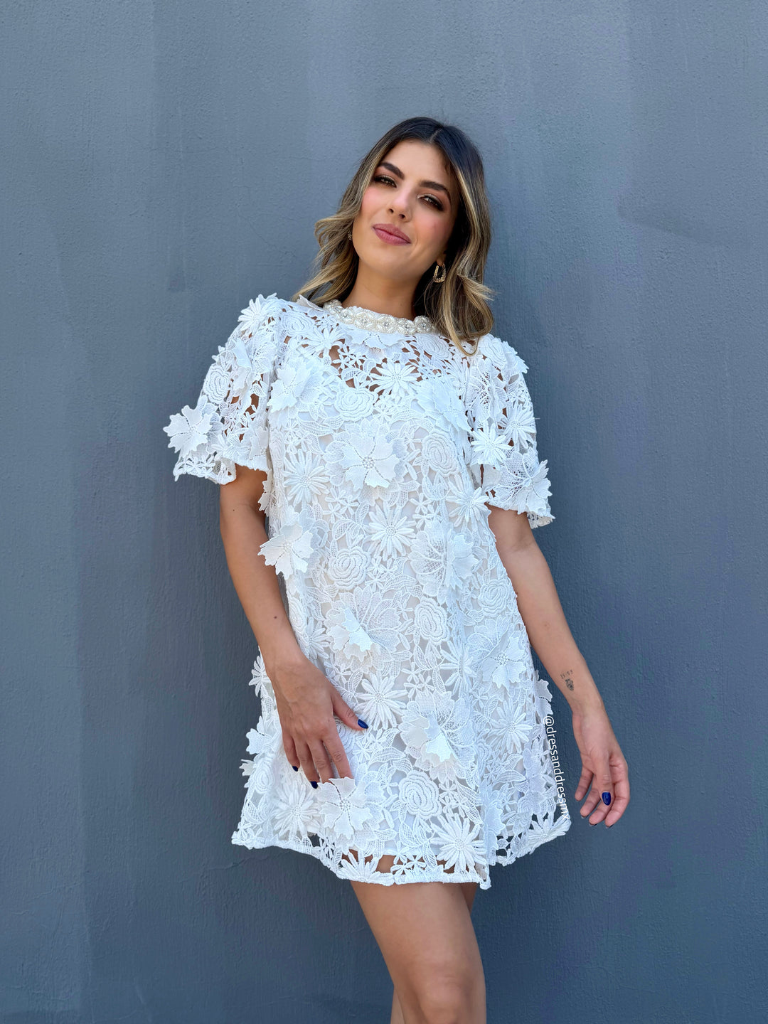 Vestido guipiur ivory