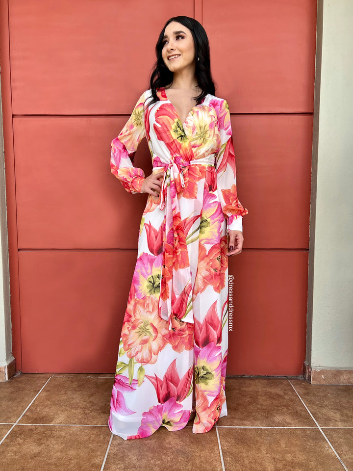 Maxivestido floreado