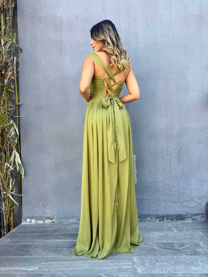 Vestido olivo
