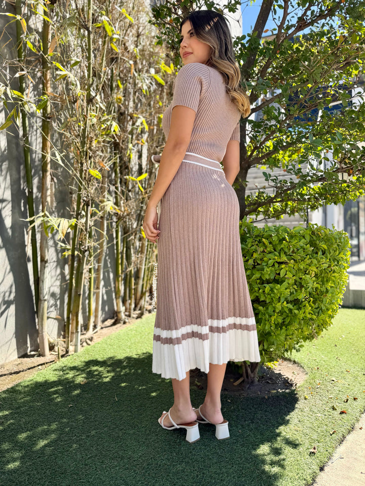 Vestido cafecito punto midi