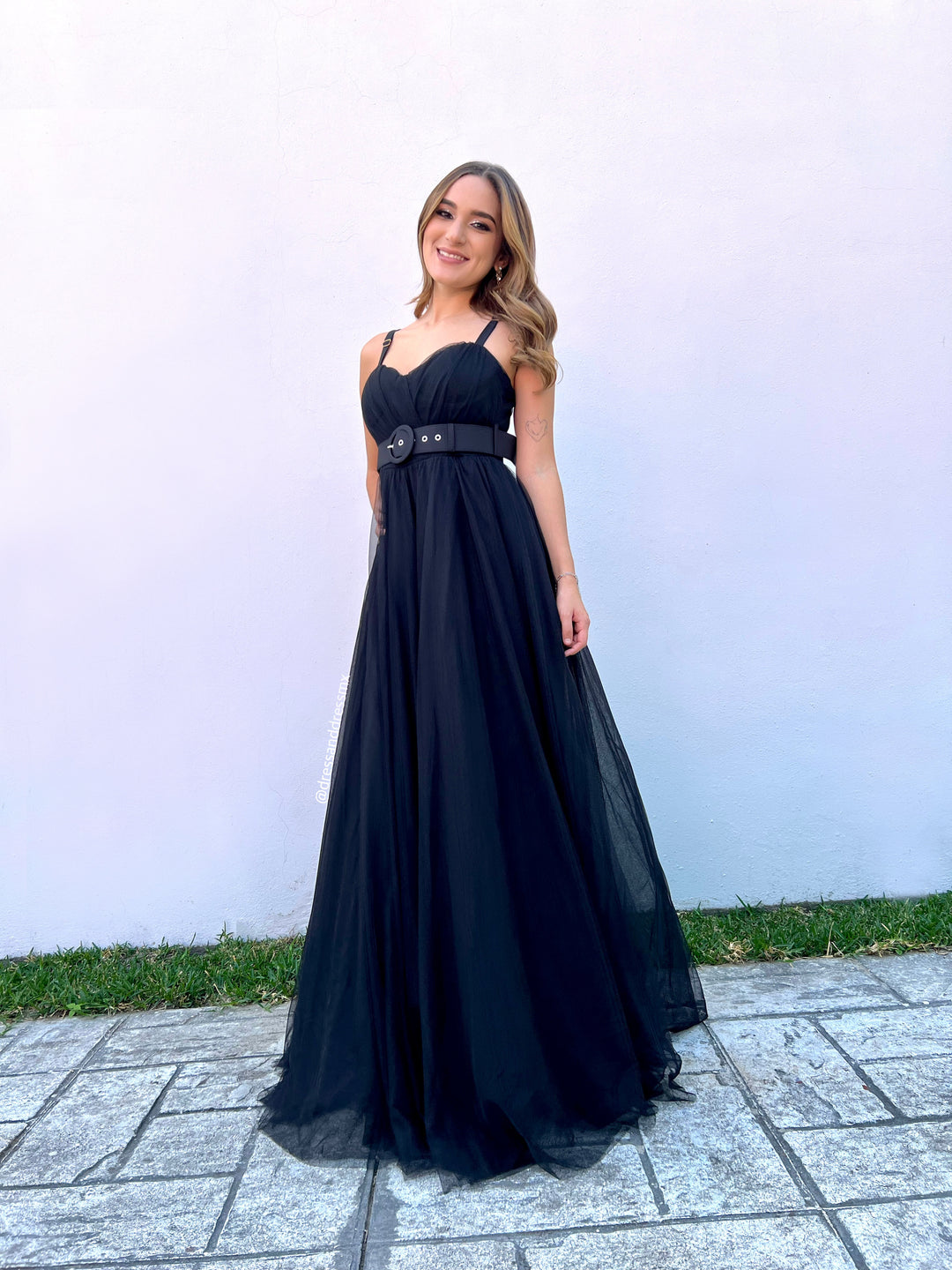 Vestido línea A negro
