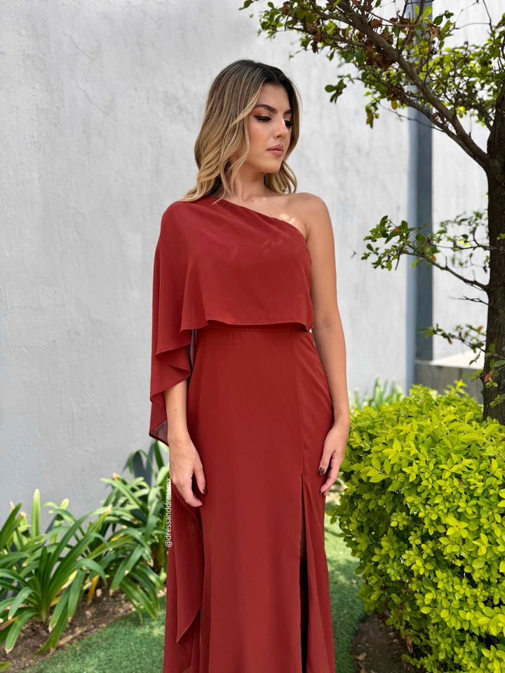 Vestido Camila Terracota