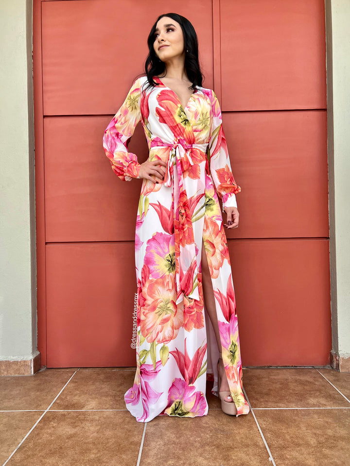 Maxivestido floreado