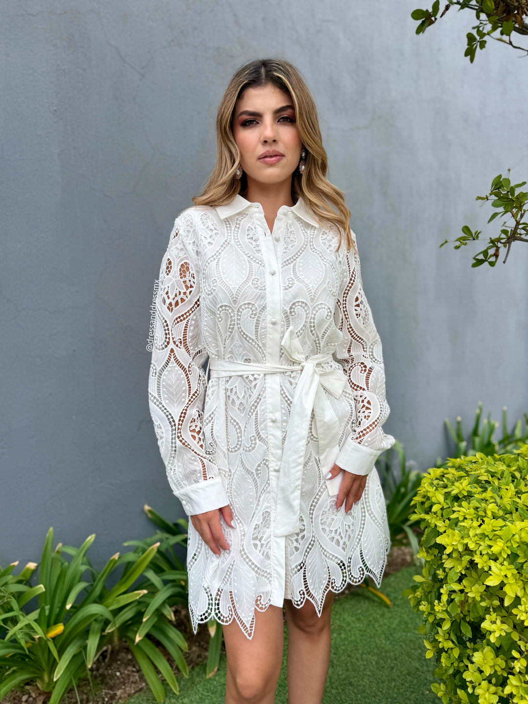 Vestido camisero blanco