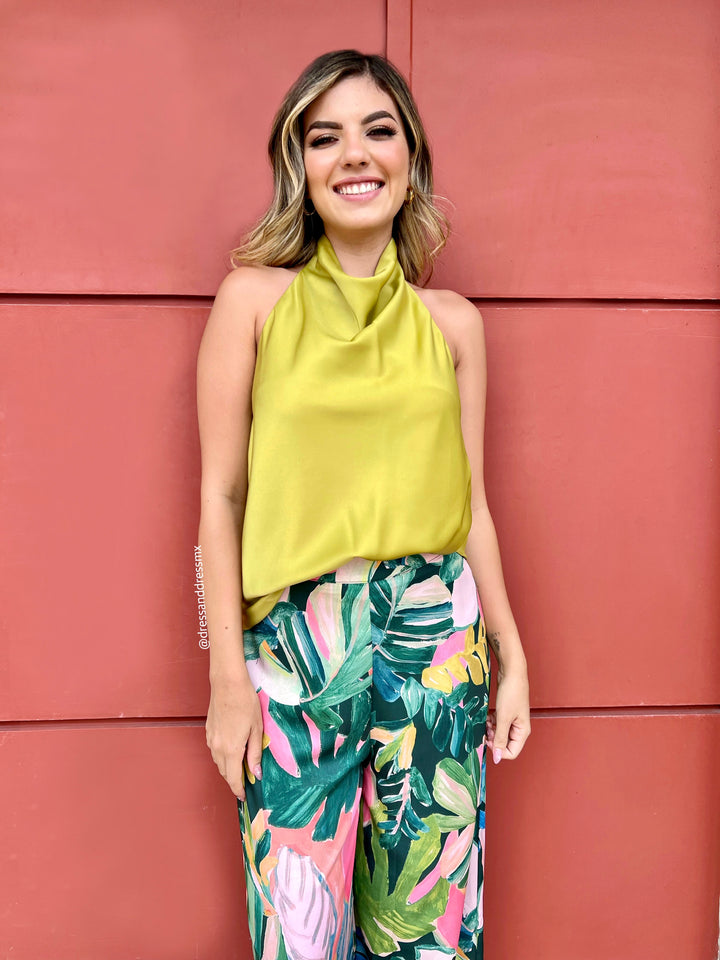 Blusa satin lima