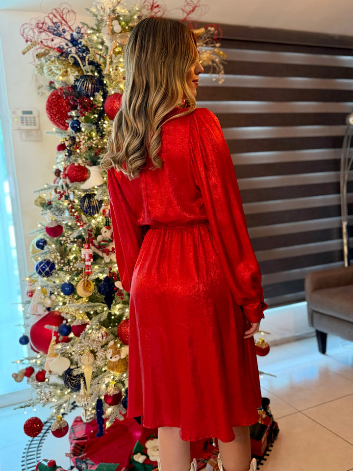 Vestido rojo olgado