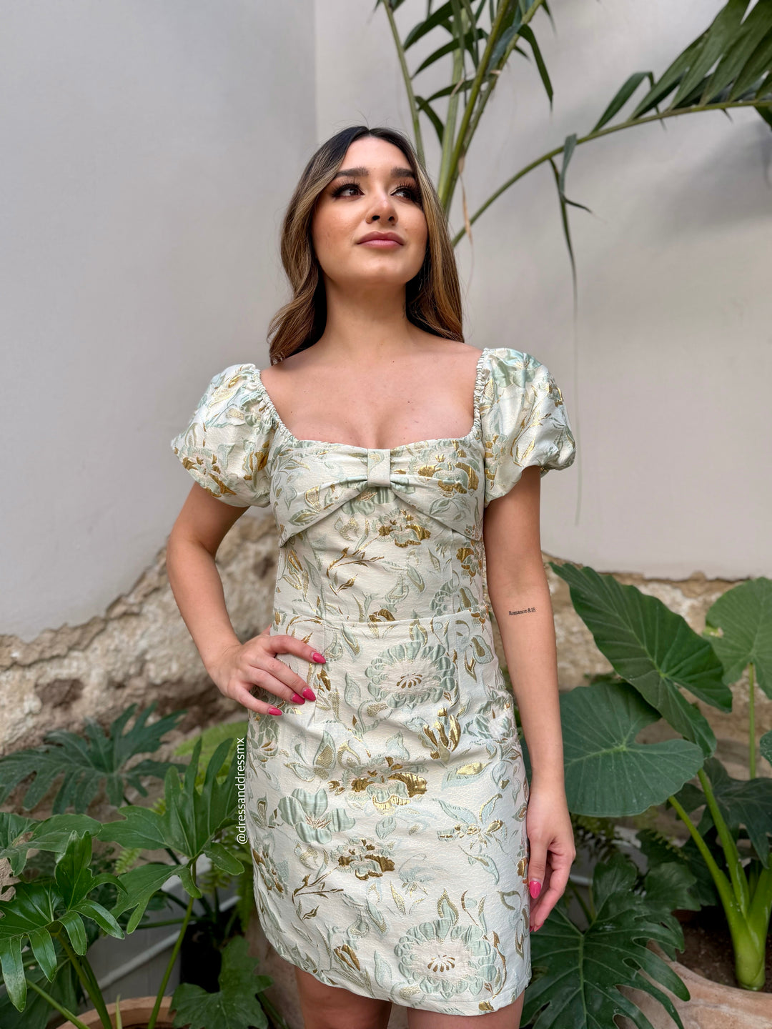 Vestido verdesito estampado