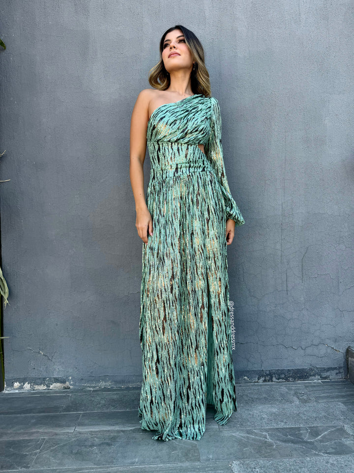 Vestido lentejuelas mint