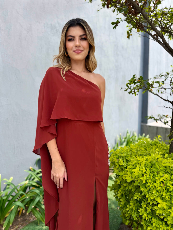 Vestido Camila Terracota