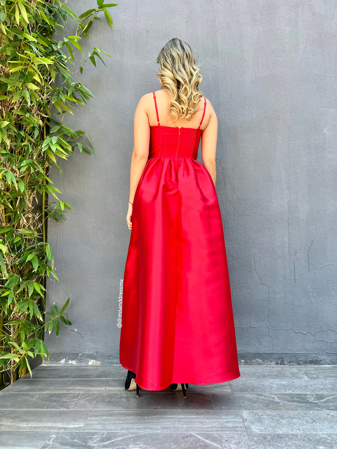 Vestido rojo linea A