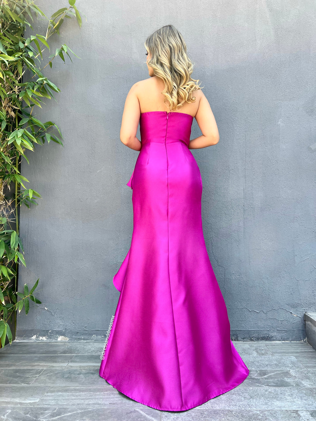 Vestido bugambilia volantes