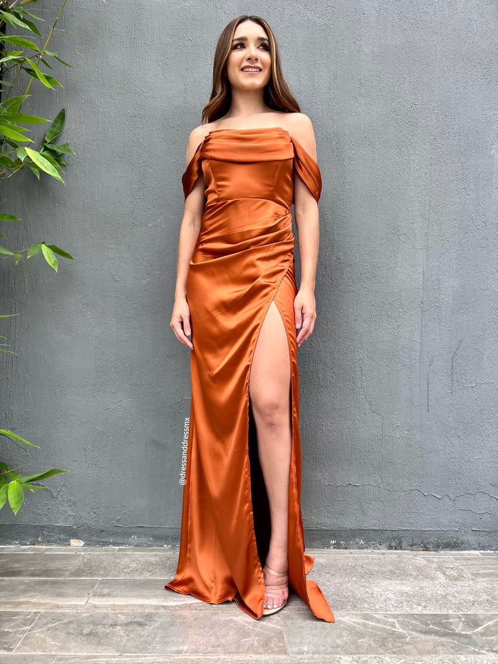 Vestido sienna abertura