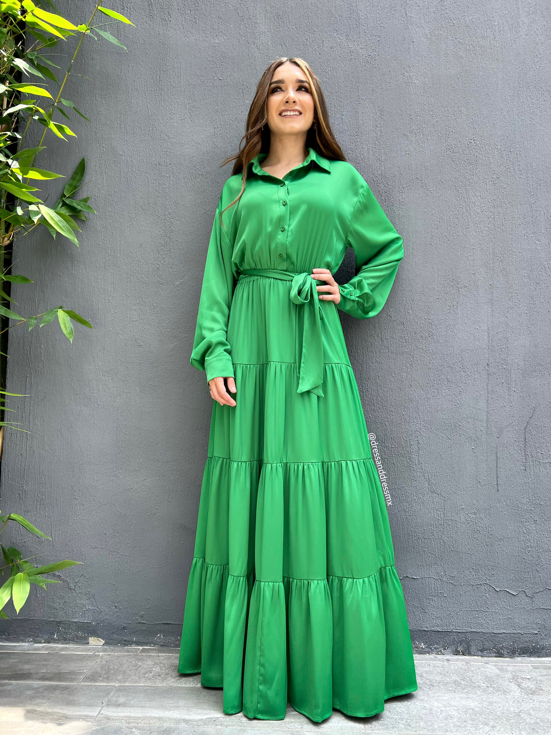 Maxivestido verde