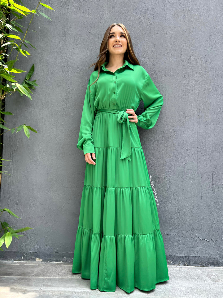 Maxivestido verde