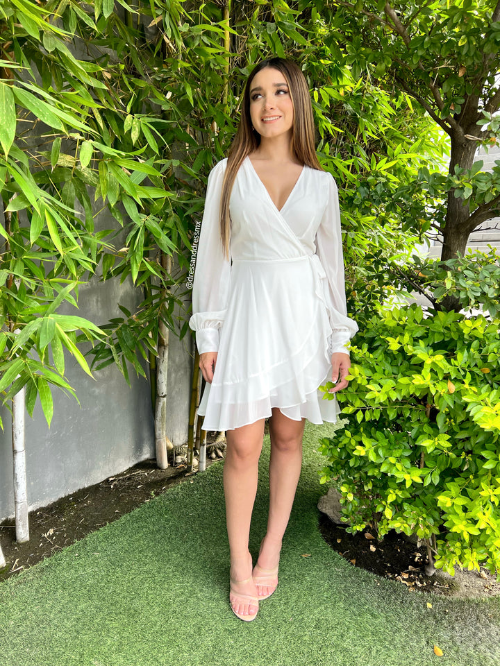 Vestido blanco envolvente