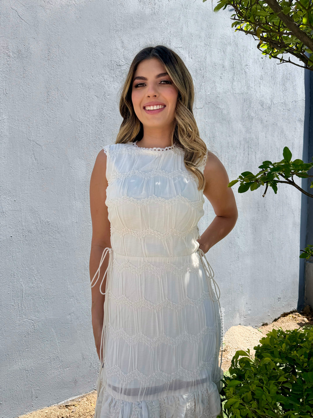 Vestido midi listones